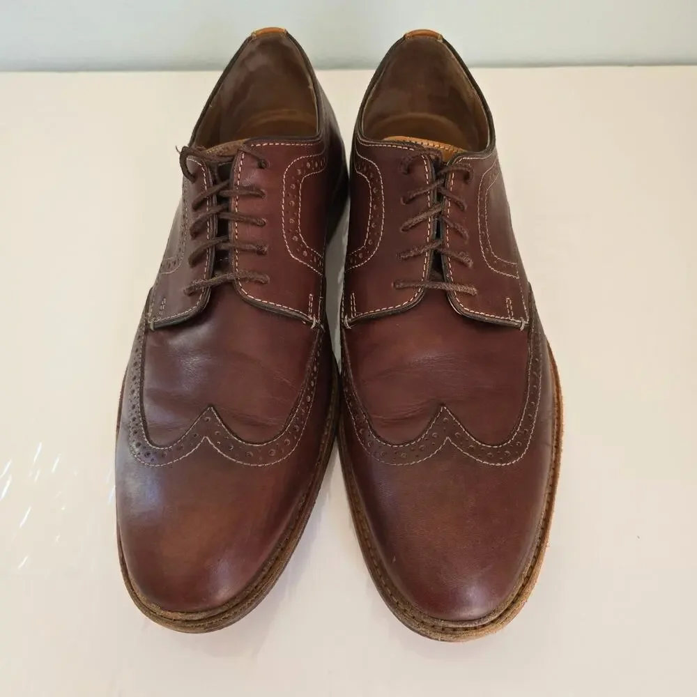 Johnston & Murphy Shoes Men's 11M Brown Leather Wingtip Oxfords Dress Career